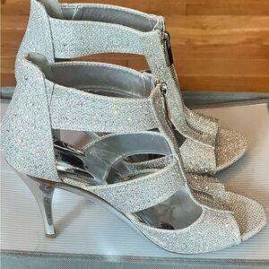 Silver Glitter Women's Shoes